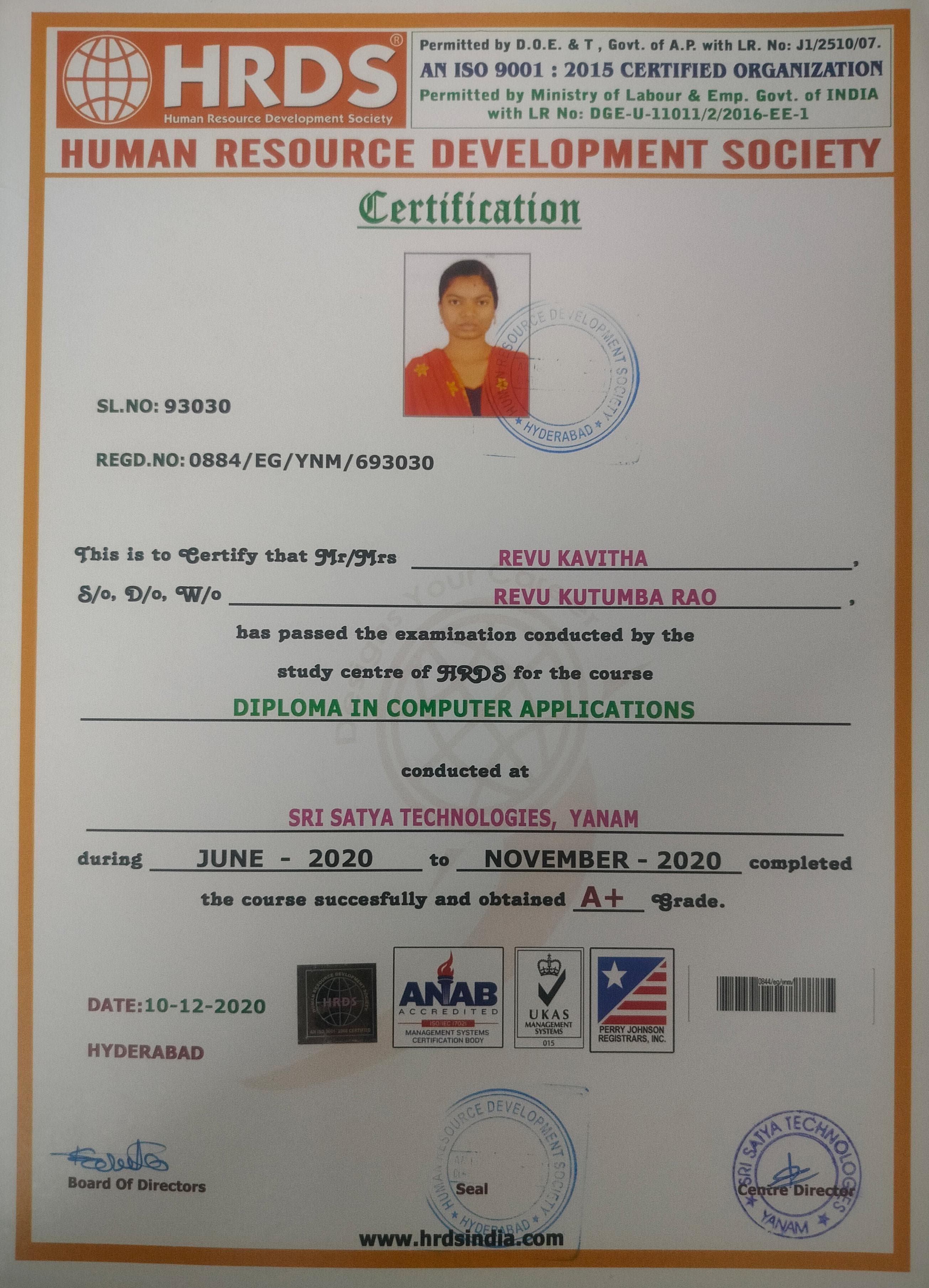 Diploma in Computer Applications